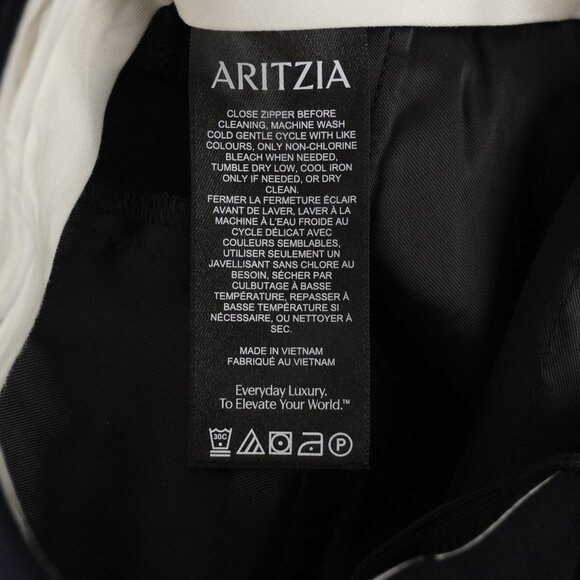 Aritzia The Effortless Pant Crepette Trousers in Black - Size 2 Regular - NWT - Picture 9 of 10